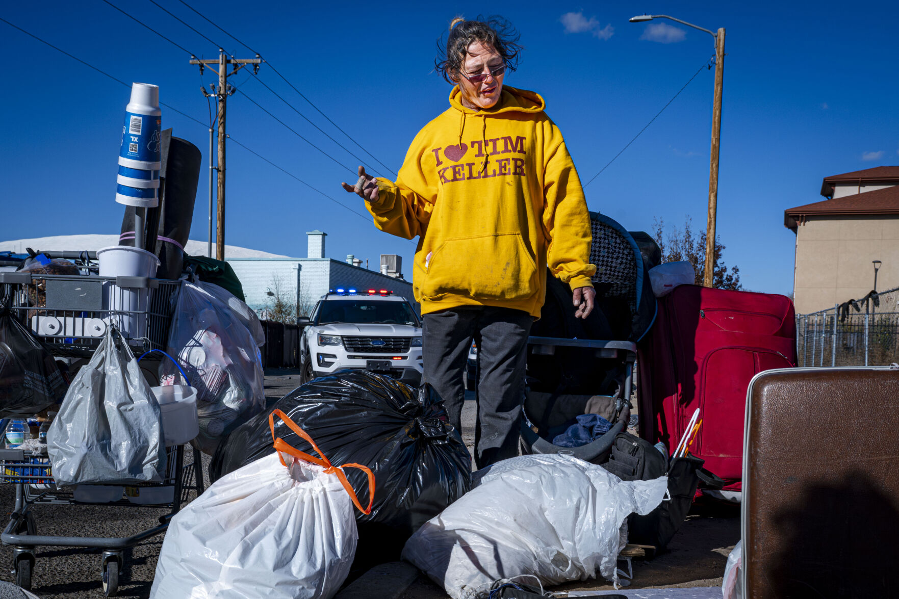 Featured image for “Homeless residents in pro-Keller clothing sparks intrigue”